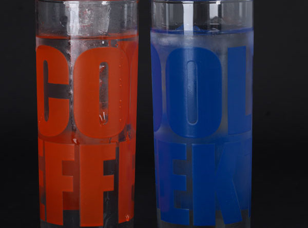 Glasdruck Gläser Cool Effekt Druckfarbe Kälte Färbung